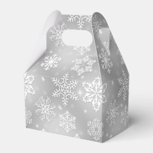 Graue Schneeflocke Geschenkschachtel