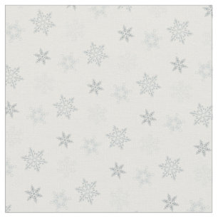 Graue Schneeflocken-Muster Stoff