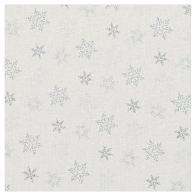 Graue Schneeflocken-Muster Stoff (Nahaufnahme)