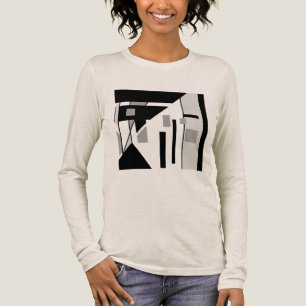 Graue schwarz geometrische Slanted MCM Abstrakte K Tri-Blend Shirt