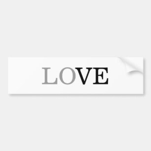 Graue schwarze Schrift Liebe Hochzeit  Autoaufkleber