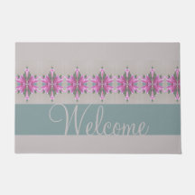 Graue Script-Typografie mit Aquamarin Grün und Ros