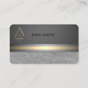 Graue Silber-Gold-Copper-Men-Logo-Visitenkarten Visitenkarte