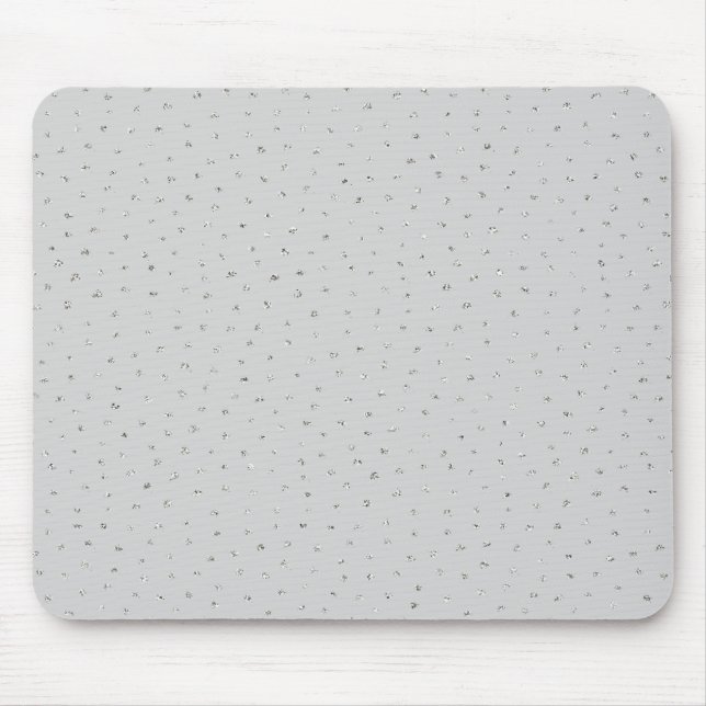 Graue Silberkonfetti Mousepad (Vorne)