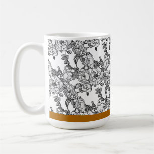Graue Skalierung der Rose Kaffeetasse