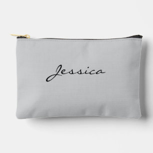 Graue Skript Name Minimale moderne Reisekosmetik Zubehörtasche