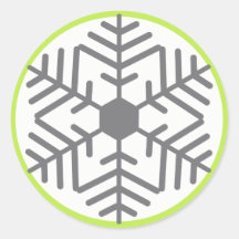 Graue Snowflake Holiday Sticker
