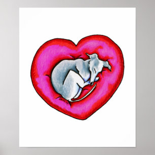 Graue Snuggle-Wanze Poster