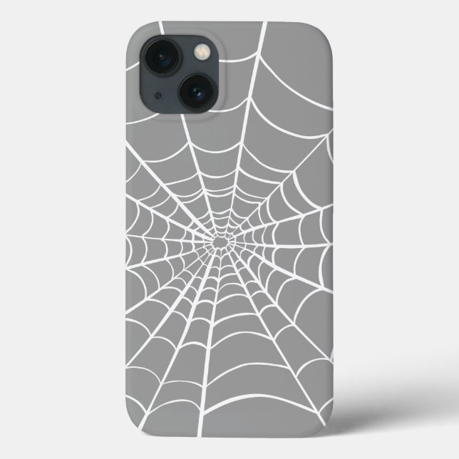 Graue Spider Web Case-Mate iPhone Hülle (Rückseite)