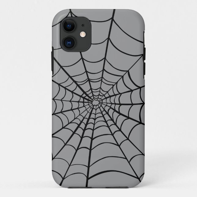 Graue Spider Web Case-Mate iPhone Hülle (Rückseite)