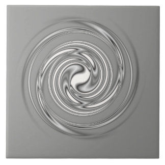 Graue Spirale Keramik Tile Fliese