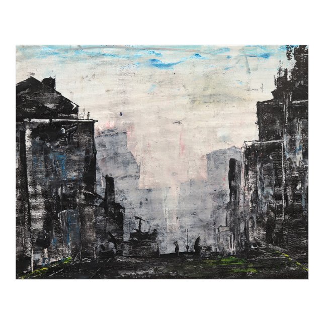 Graue Stadt Abstract Print, Value Poster Papier  (Vorne)