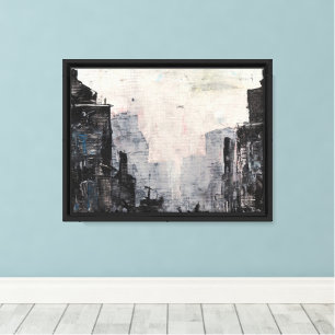 Graue Stadt Abstract Print, Value Poster Papier  Leinwanddruck