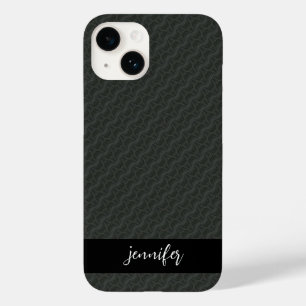 Graue Stahlsorte mit individuellem Namen, nahtlos Case-Mate iPhone 14 Hülle