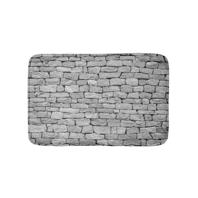 Graue Steinmauer, abstrakter Hintergrund. Badematte (Vorderseite)
