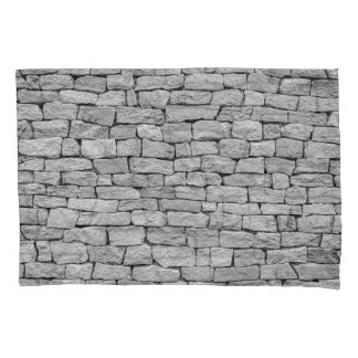 Graue Steinmauer, abstrakter Hintergrund. Kissenbezug