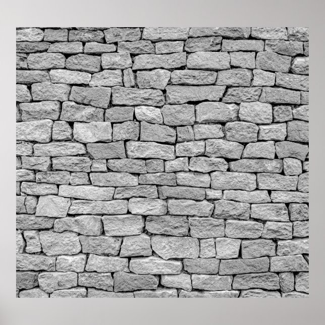 Graue Steinmauer, abstrakter Hintergrund. Poster (Vorne)