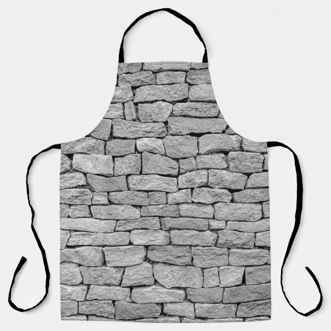 Graue Steinmauer, abstrakter Hintergrund. Schürze (Vorderseite)