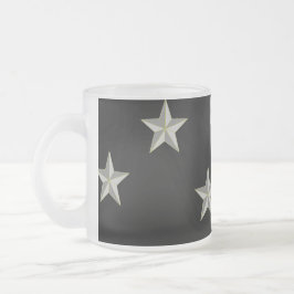 Graue Sternmuster auf schwarz Mattglastasse