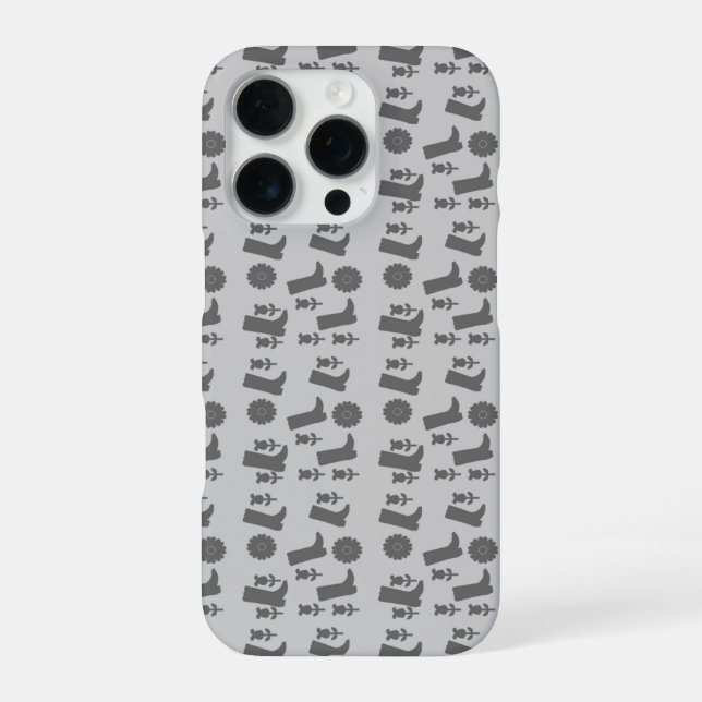 graue Stiefel iPhone 16 Pro Hülle (Rückseite)