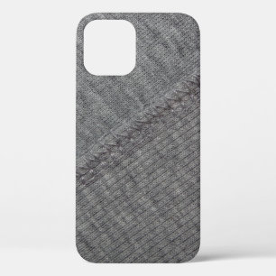 graue Stoffstruktur mit abstrakten Zeichnungen und Case-Mate iPhone Hülle