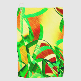 Graue Streifen über rotes Bild mit Drizzle Golfhandtuch