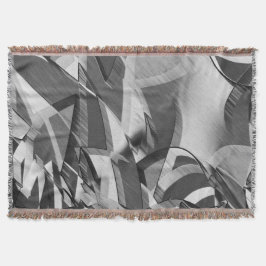 Graue Streifen über schwarzes Bild mit Drizzle Decke