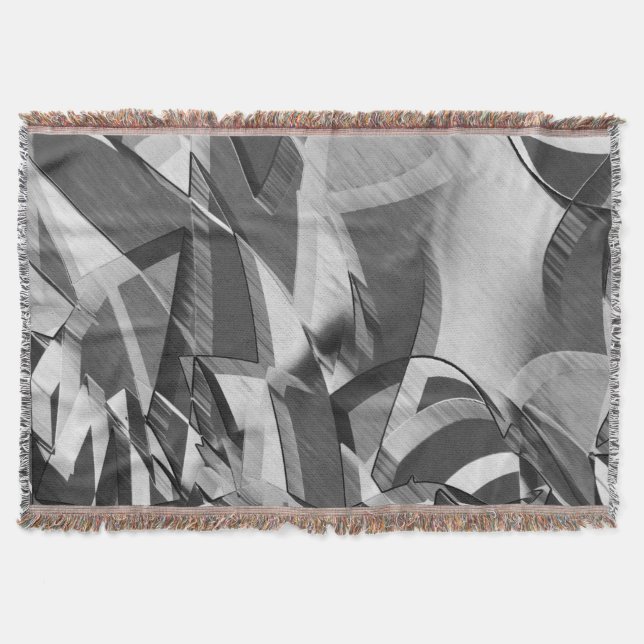 Graue Streifen über schwarzes Bild mit Drizzle Decke (Vorderseite)