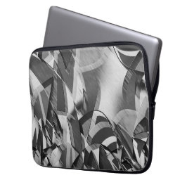 Graue Streifen über schwarzes Bild mit Drizzle Laptopschutzhülle