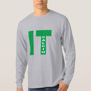 Graue T-Shirt-Ärmel lang ITALIA CALCIO T-Shirt