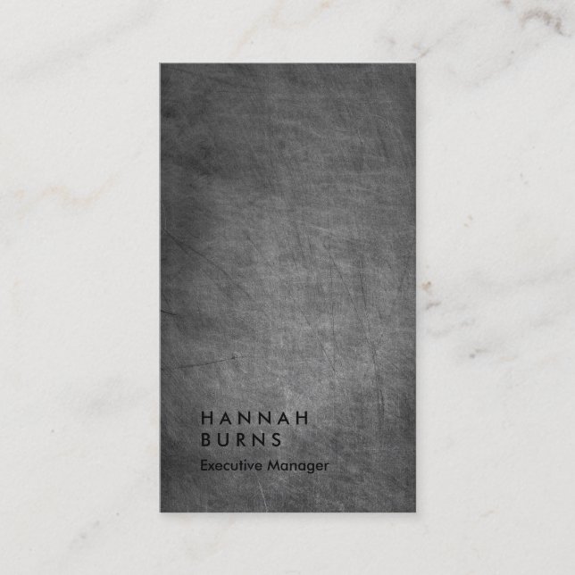 Graue Tafel, einfacher schlichter Manager Visitenkarte (Vorderseite)