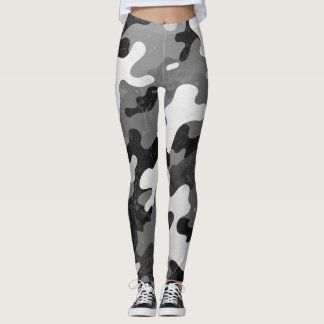 Graue Tarnleggings Stylische Camouflage Sportbekle Leggings