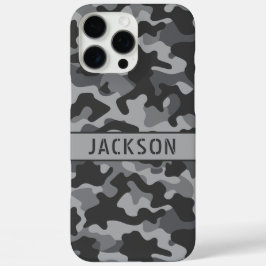 Graue Tarnung Personalisiert iPhone 16 Pro Max Hülle