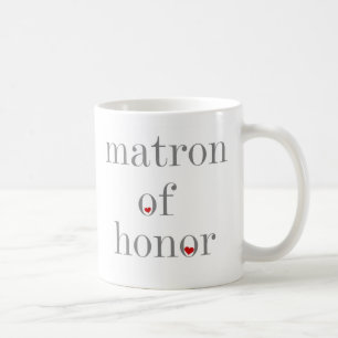 Graue Text-Matrone der Ehre Kaffeetasse