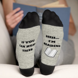 Graue Textil- und Fun-Text-Socken Socken