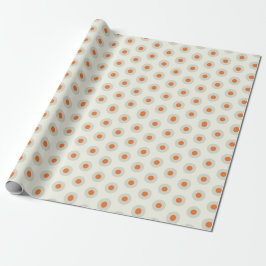 Graue Tupfen mit gelbem Zentrum pp3 Geschenkpapier