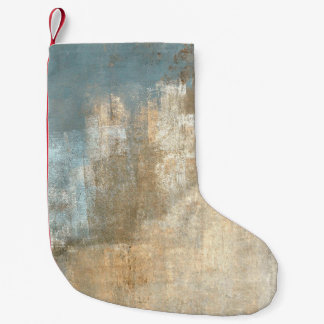 Graue und beige abstrakte Kunstmalereiabstract, ku Kleiner Weihnachtsstrumpf