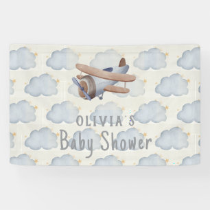Graue und beige Wasserfarbendusche Banner