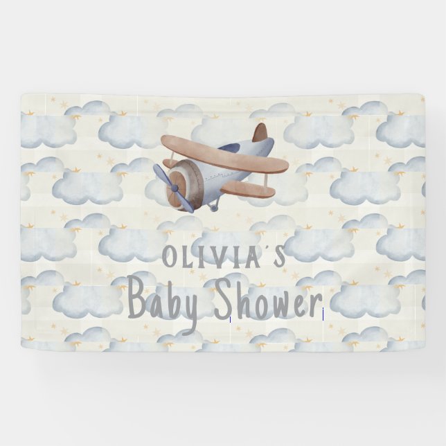 Graue und beige Wasserfarbendusche Banner (Horizontal)