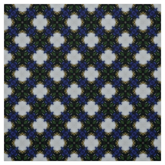 Graue und blaue Kacheln Stoff (Muster)