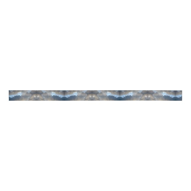 Graue und blaue Wolken Ripsband (Vorderseite)
