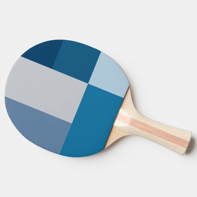 Graue und Blues-Farbblock Tischtennis Schläger (Seitenansicht)