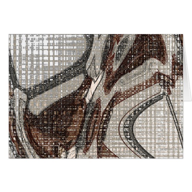 Graue und braune Abstrakte Kunst (Vorderseite (Horizontal))