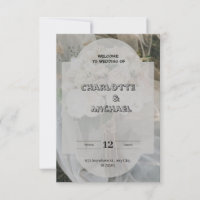 Graue und braune elegante Einladung zur Hochzeit