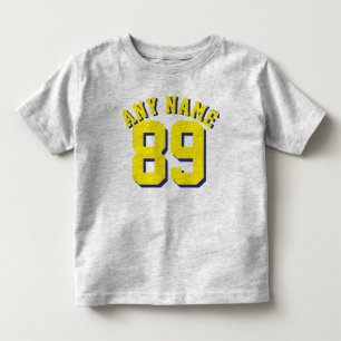 Graue und gelbe Kleinkinder Sports Jersey Design Kleinkind T-shirt