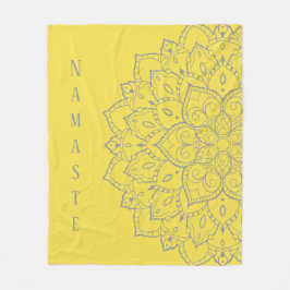 Graue und gelbe Mandala Fleece Blanket