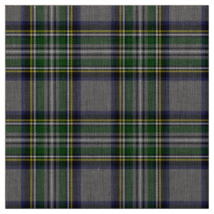 Graue und gelbe Tartan Kariert Stoff