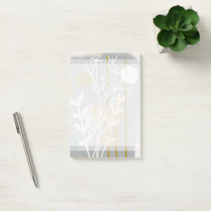Graue und goldene abstrakte botanische minimalisti post-it klebezettel