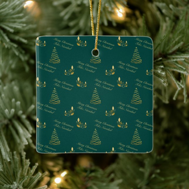 Graue und goldene Blüte Keramikornament (Baum)