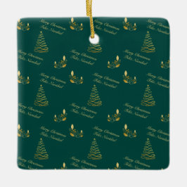 Graue und goldene Blüte Keramikornament